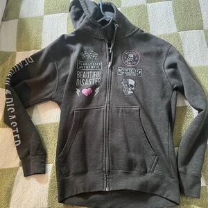 Beautiful Disaster Black Hoodie with assorted logos. “Fearlessly Authentic”, etc